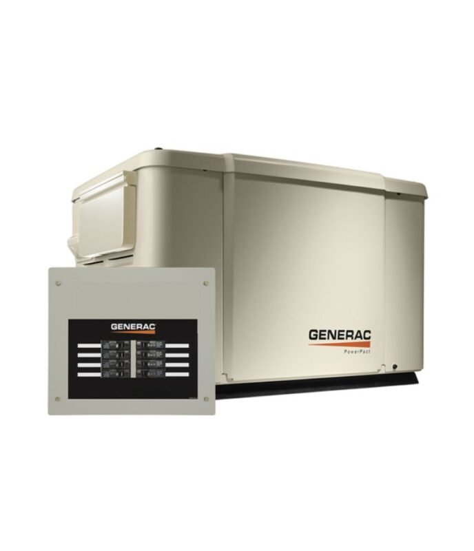 Generador eléctrico a gas marca generac de 7.5 Kw con transferencia automática